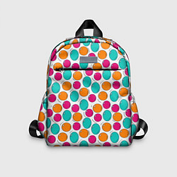 Детский рюкзак Паттерн с цветными пузырями, цвет: 3D-принт