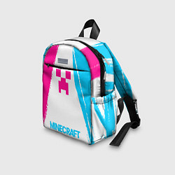Детский рюкзак Minecraft neon gradient style по-центру, цвет: 3D-принт — фото 2