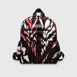 Детский рюкзак White and red abstraction on a black background, цвет: 3D-принт