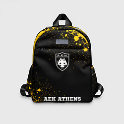 Детский рюкзак AEK Athens - gold gradient по-центру, цвет: 3D-принт