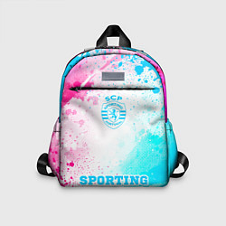 Детский рюкзак Sporting neon gradient style по-центру, цвет: 3D-принт