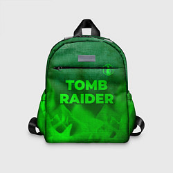 Детский рюкзак Tomb Raider - green gradient посередине, цвет: 3D-принт