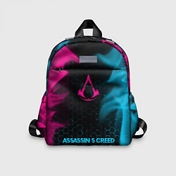 Детский рюкзак Assassins Creed - neon gradient по-центру, цвет: 3D-принт