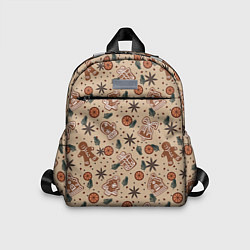 Детский рюкзак Узор с пряниками и специями для глинтвейна