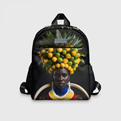 Детский рюкзак Африканка с фруктами, цвет: 3D-принт