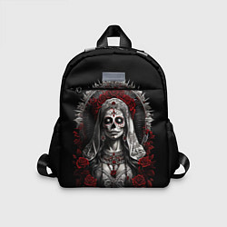 Детский рюкзак Девушка в гриме Санта Муэрто, цвет: 3D-принт