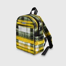 Детский рюкзак Чёрные полосы на жёлто-белом фоне, цвет: 3D-принт — фото 2