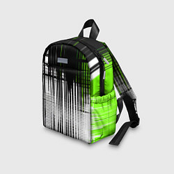 Детский рюкзак Зелёно-чёрный гранж на белом фоне, цвет: 3D-принт — фото 2