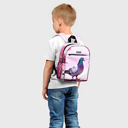Детский рюкзак Голубь в розовом, цвет: 3D-принт — фото 2