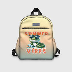 Детский рюкзак Крокодил на пляже, цвет: 3D-принт