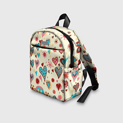 Детский рюкзак Цветные сердечки, цвет: 3D-принт — фото 2