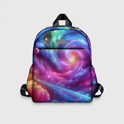 Детский рюкзак Neon space fantasy, цвет: 3D-принт