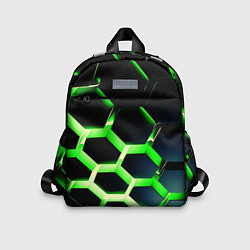 Детский рюкзак Neon Honeycombs, цвет: 3D-принт