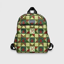 Детский рюкзак Лоскутный рождественский узор, цвет: 3D-принт
