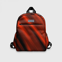 Детский рюкзак Красно-оранжевый полосы текстурные с затемнением, цвет: 3D-принт