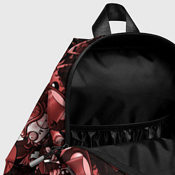 Детский рюкзак Растения против зомби в красном цвете, цвет: 3D-принт — фото 2
