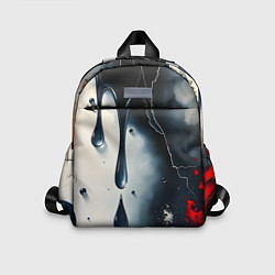 Детский рюкзак Сюрреалистичная абстракция с каплями, цвет: 3D-принт