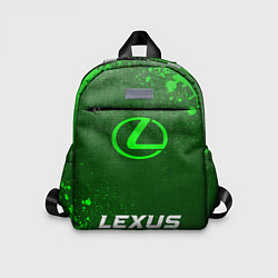 Детский рюкзак Lexus - green gradient по-центру, цвет: 3D-принт