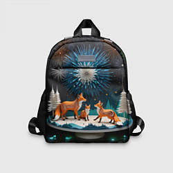 Детский рюкзак Семья из трех лисиц, цвет: 3D-принт