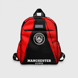 Детский рюкзак Manchester City - red gradient по-центру, цвет: 3D-принт
