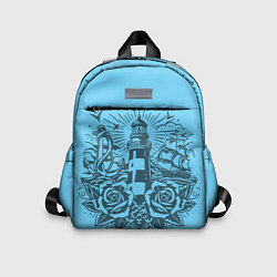 Детский рюкзак Маяк с розами и кораблем, цвет: 3D-принт