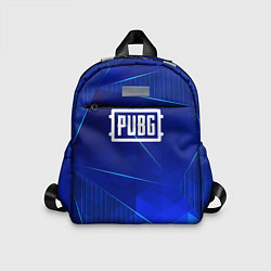 Детский рюкзак PUBG blue poly, цвет: 3D-принт