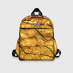 Детский рюкзак Золотая текстура с блестками