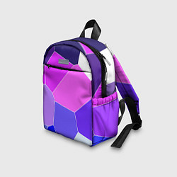Детский рюкзак Сине-розовый крупные фрагменты, цвет: 3D-принт — фото 2
