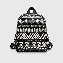 Детский рюкзак Черно белый орнамент в этническом стиле