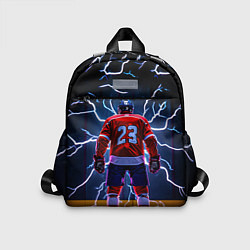Детский рюкзак Хоккеист и молния, цвет: 3D-принт