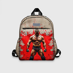 Детский рюкзак Реслер на красном, цвет: 3D-принт