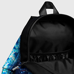 Детский рюкзак Шлем для американского футбола в синем пламени, цвет: 3D-принт — фото 2