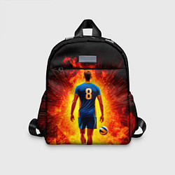 Детский рюкзак Волейболист в огне, цвет: 3D-принт