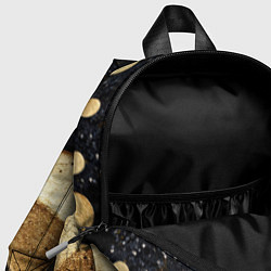 Детский рюкзак Золотая объемная абстракция - текстура, цвет: 3D-принт — фото 2