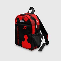 Детский рюкзак Need for Speed - red gradient вертикально, цвет: 3D-принт — фото 2