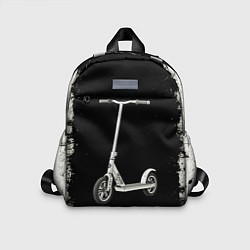 Детский рюкзак Самокат на черно-белом, цвет: 3D-принт