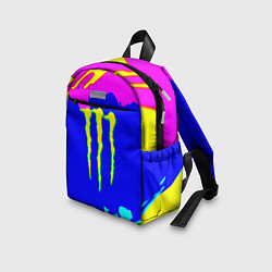 Детский рюкзак Monster energy краски цветные, цвет: 3D-принт — фото 2