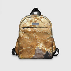 Детский рюкзак Золотая объемная текстура, цвет: 3D-принт