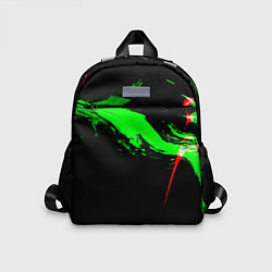 Детский рюкзак Color black green red, цвет: 3D-принт