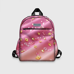 Детский рюкзак Золотинки на розовой текстуре, цвет: 3D-принт