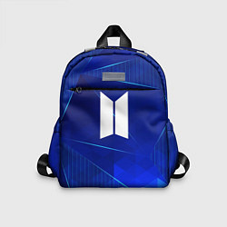 Детский рюкзак BTS blue poly, цвет: 3D-принт