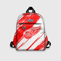 Детский рюкзак Детройт Ред Уингз - брызги красок, цвет: 3D-принт