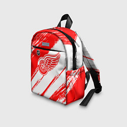 Детский рюкзак Детройт Ред Уингз - брызги красок, цвет: 3D-принт — фото 2