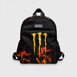 Детский рюкзак Monster energy orange fire, цвет: 3D-принт