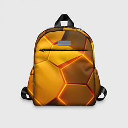Детский рюкзак Желтые неоновые соты - текстура, цвет: 3D-принт