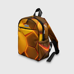 Детский рюкзак Желтые неоновые соты - текстура, цвет: 3D-принт — фото 2