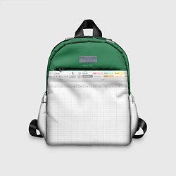 Детский рюкзак Таблица Excel текстура, цвет: 3D-принт