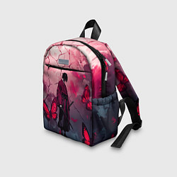 Детский рюкзак Одинокий самурай среди бабочек, цвет: 3D-принт — фото 2