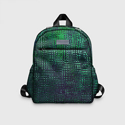 Детский рюкзак Текстурный тёмный сине-зелёный, цвет: 3D-принт