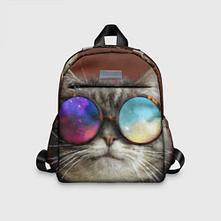 Детский рюкзак A Cat with multicolored glasses, цвет: 3D-принт